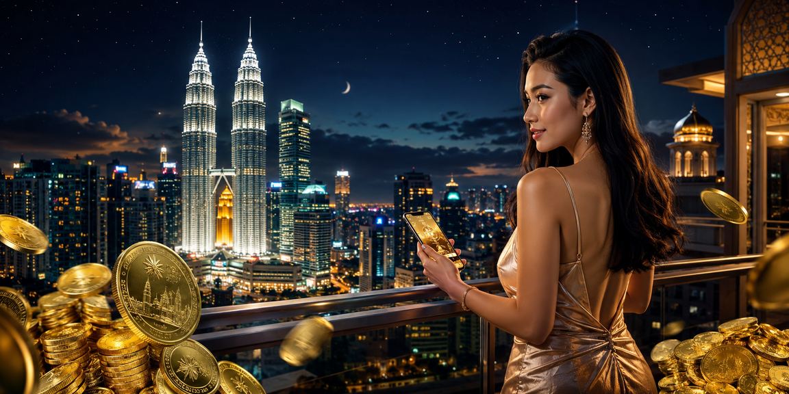 Pengguna log masuk akaun myluck88 melalui telefon bimbit di Kuala Lumpur