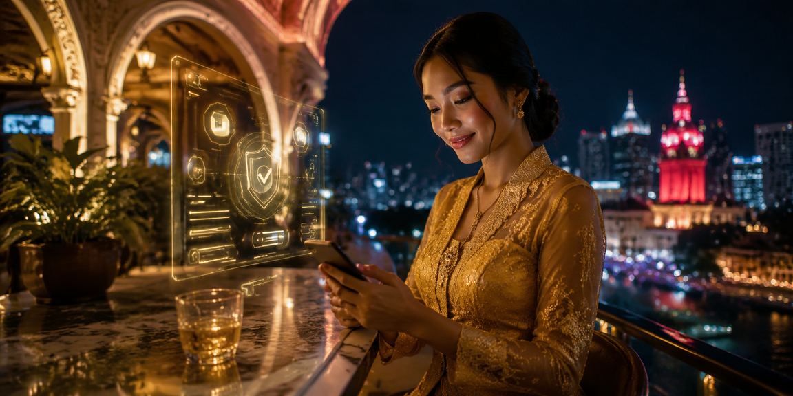 Pengguna Seremban memakai baju kebaya menggunakan platform pertaruhan sukan myluck88 dengan selesa
